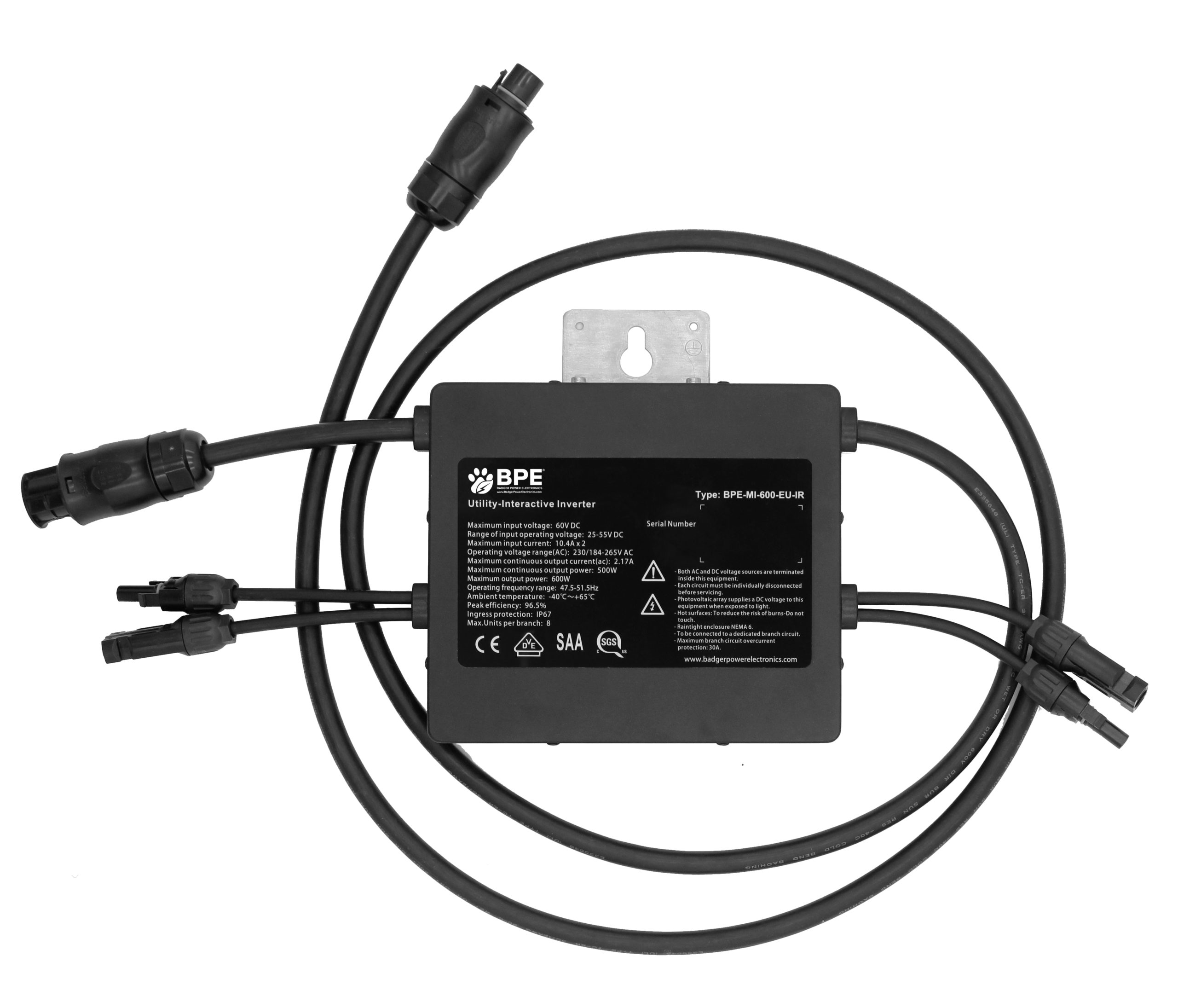 BPE-MI-600 Microinverter 2 Dual TRANSPARENT JPG BPE Dual Port Microinverter