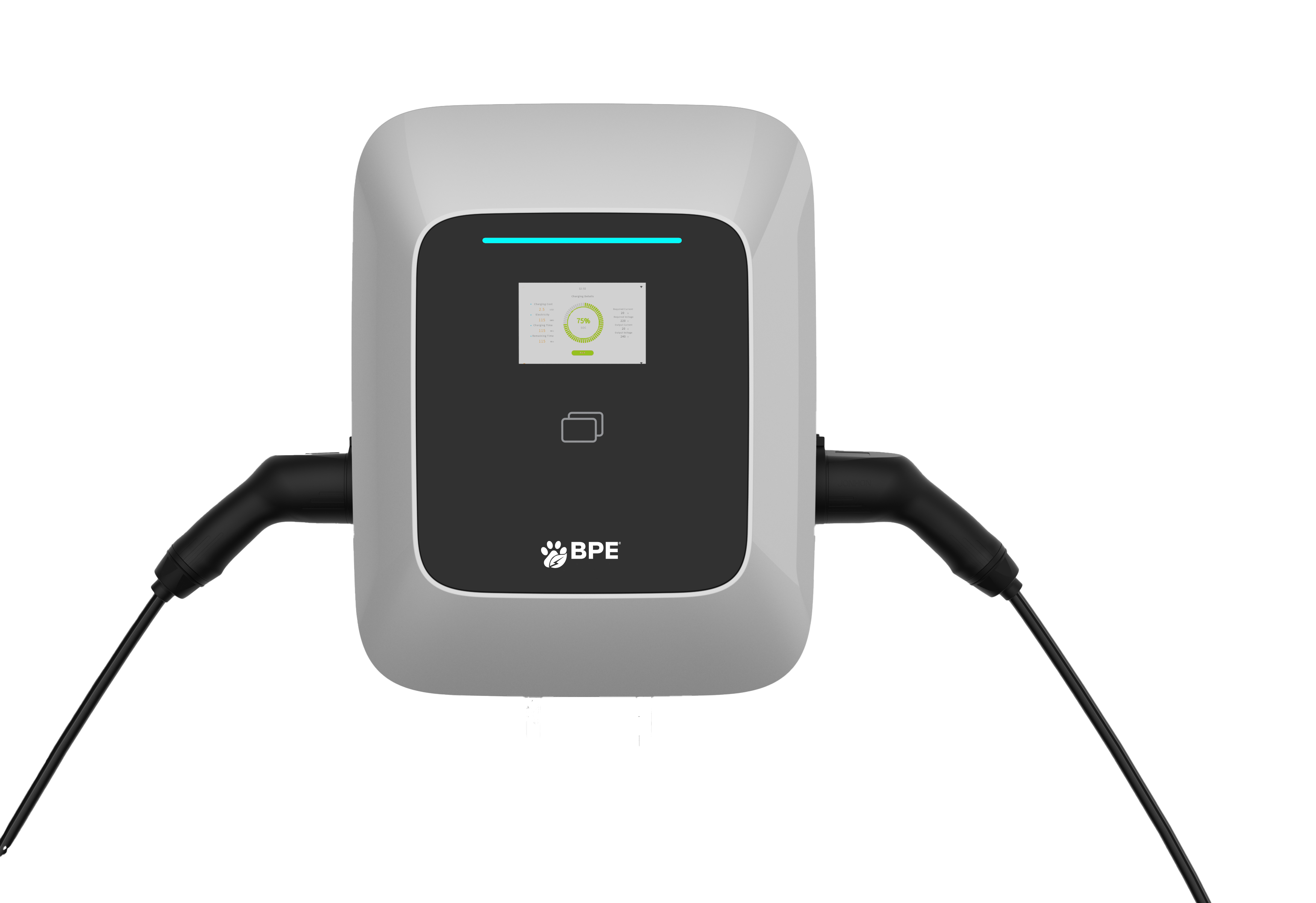 Close up Liffey 22kW EV transparent BPE Liffey 22 kw EV Charger